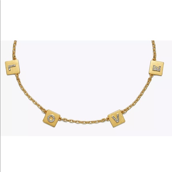 💝SALE Tory Burch Love Message Charm Necklace - Picture 4 of 6